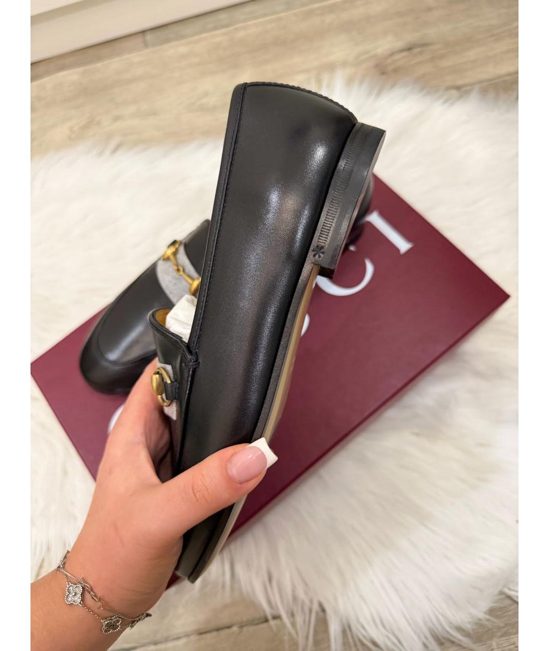 GUCCI Черные кожаные лоферы, фото 8