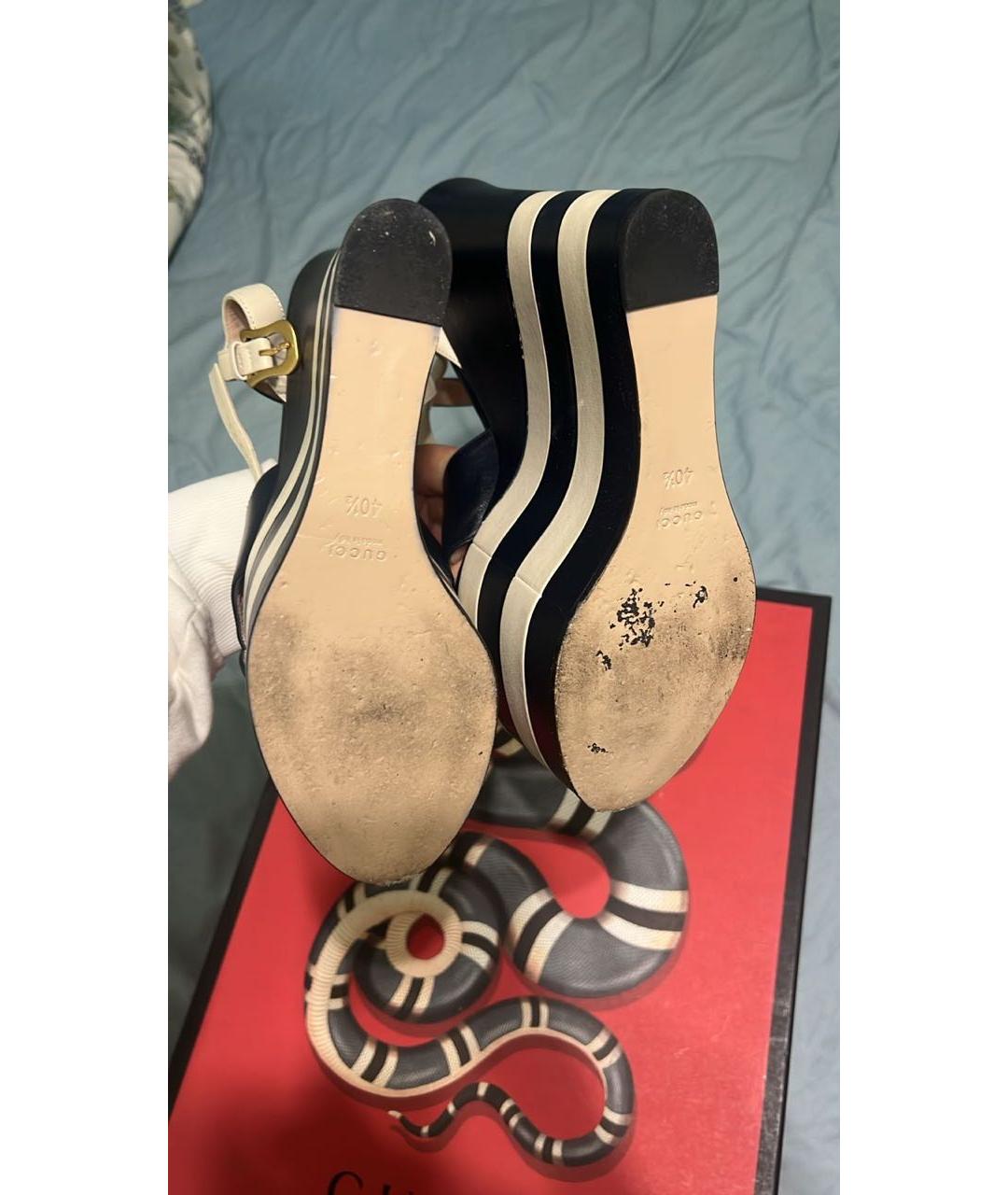 GUCCI Мульти кожаные босоножки, фото 3