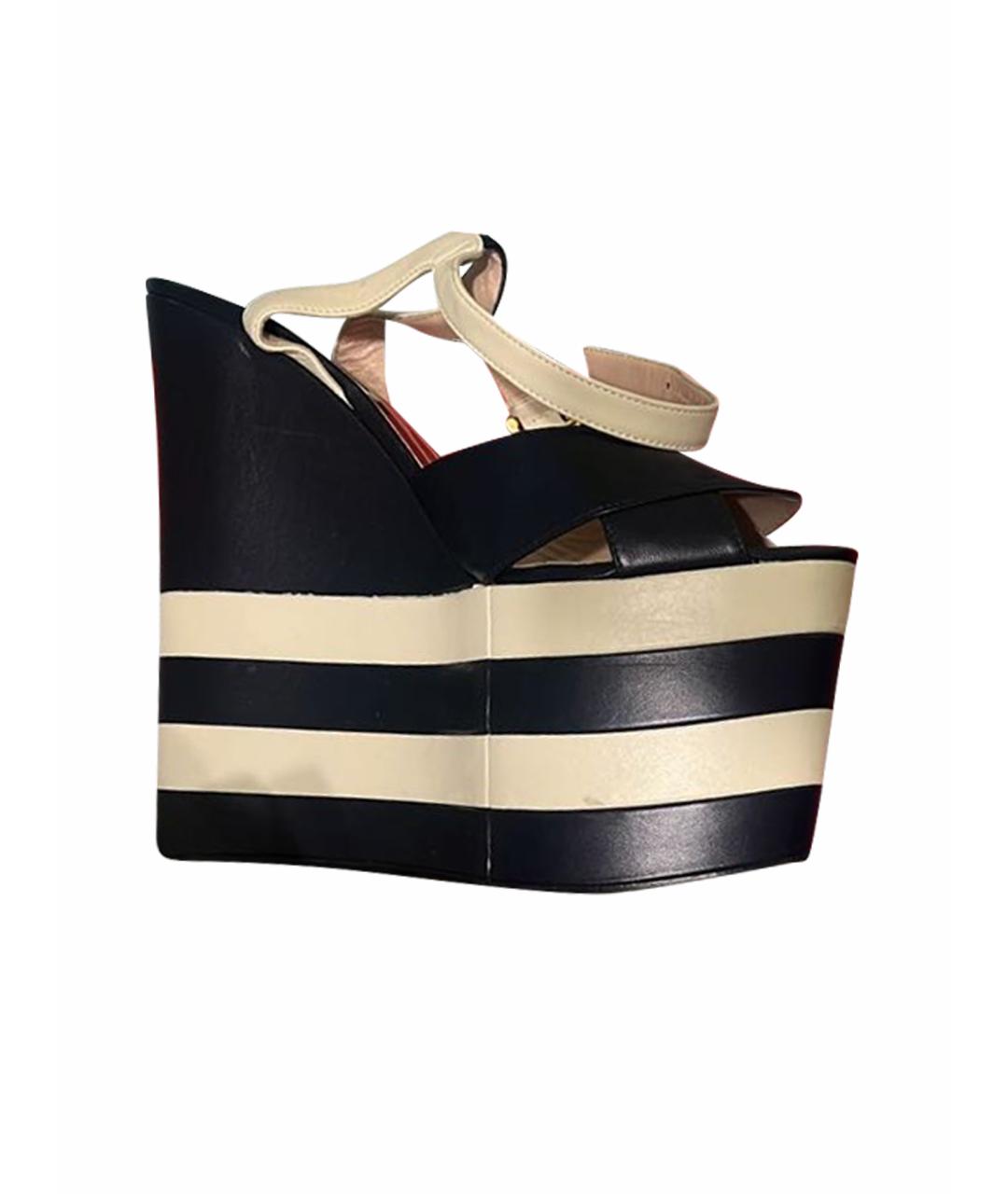 GUCCI Мульти кожаные босоножки, фото 1