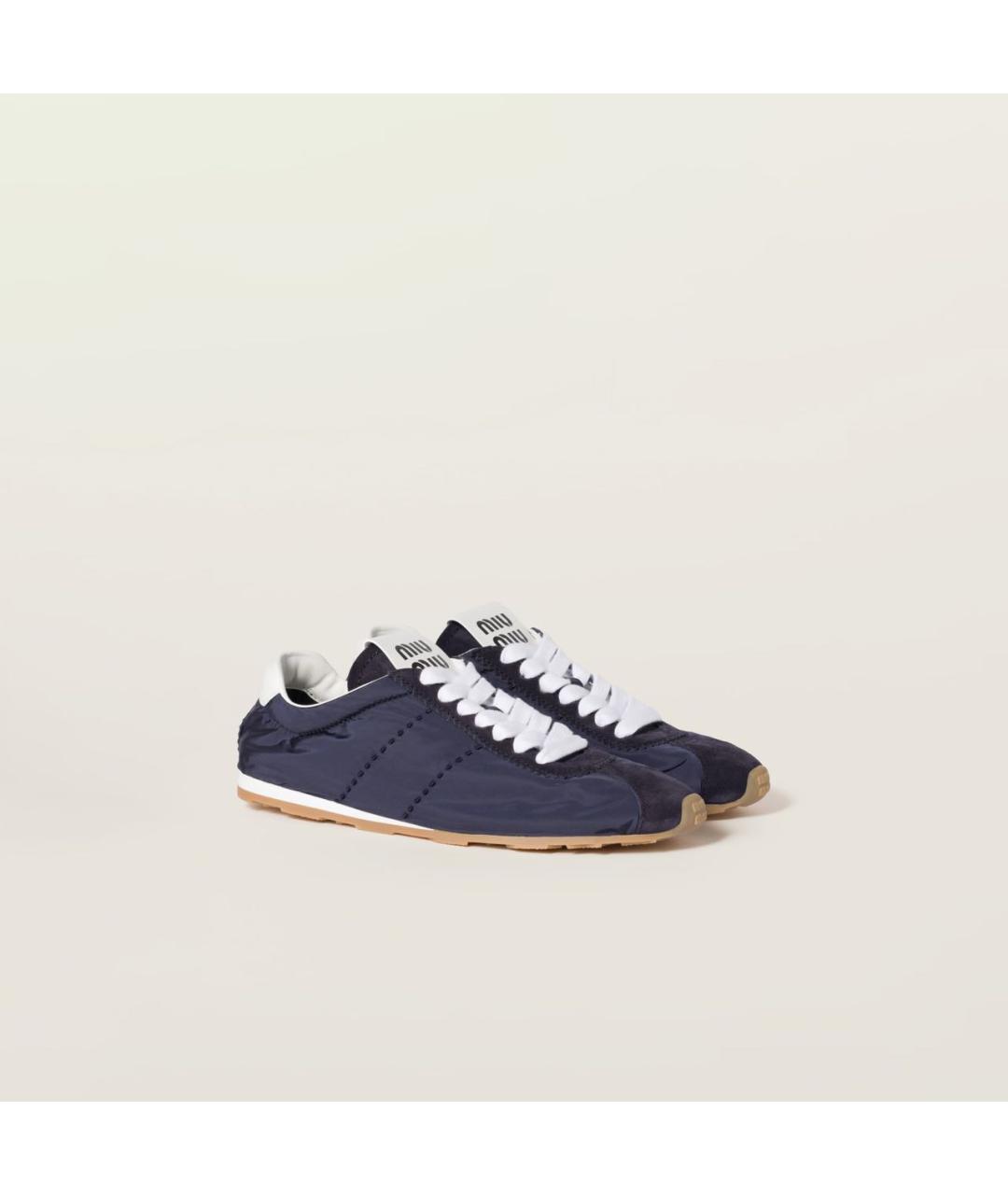 MIU MIU Темно-синие кроссовки, фото 2