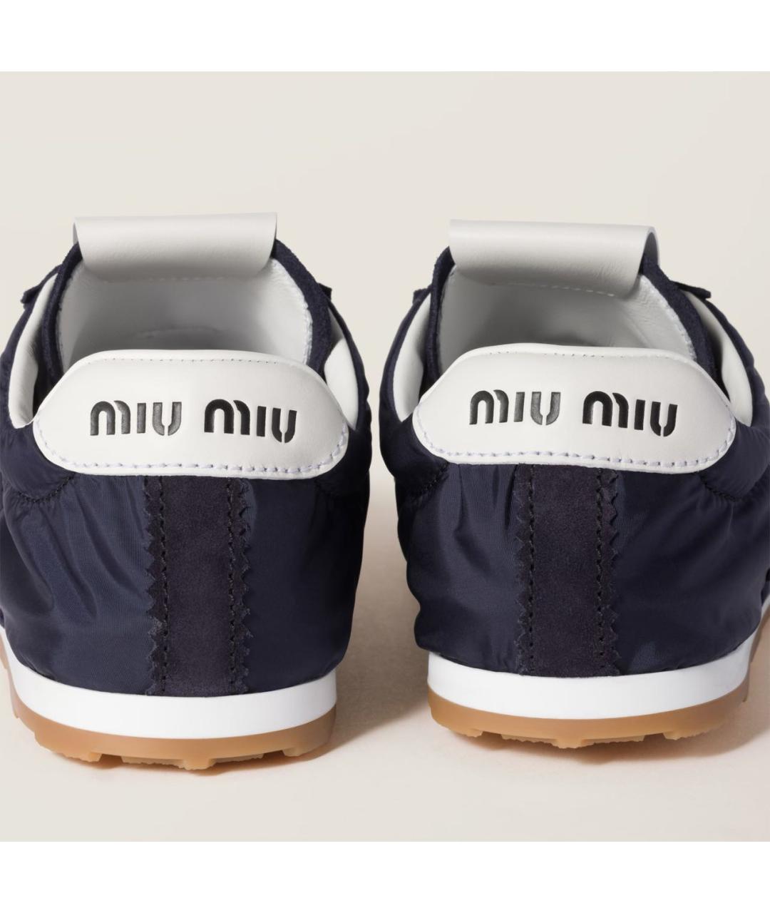 MIU MIU Темно-синие кроссовки, фото 3
