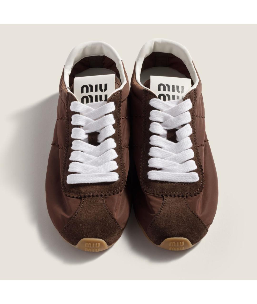 MIU MIU Коричневые кроссовки, фото 4
