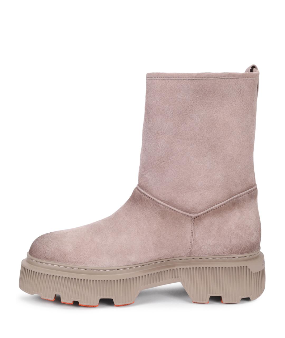 SANTONI Бежевые замшевые ботинки, фото 3