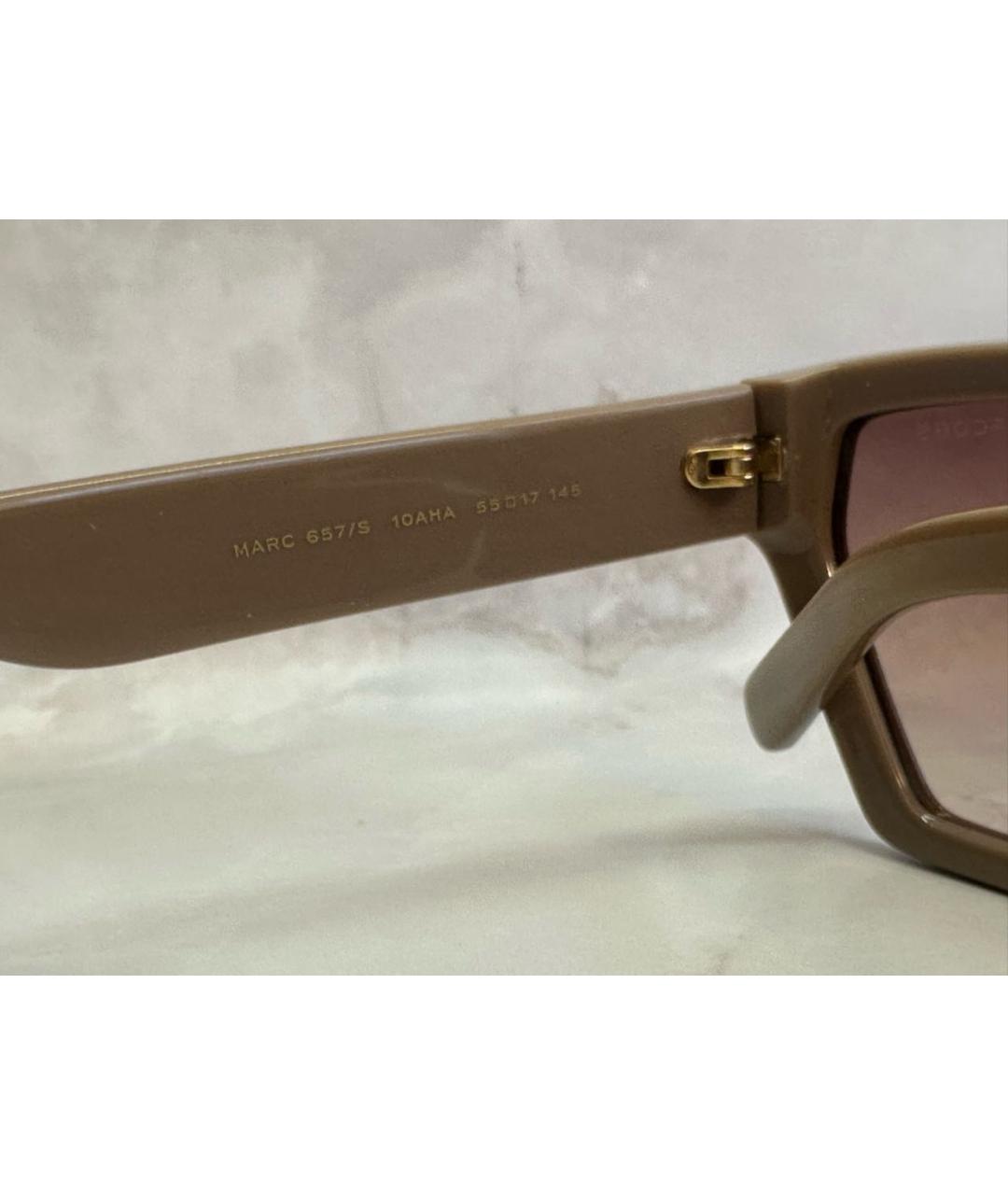 MARC JACOBS Бежевые пластиковые солнцезащитные очки, фото 5