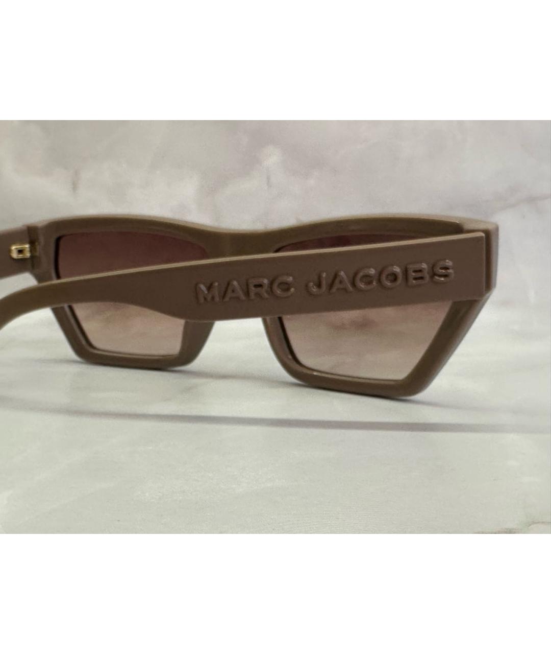 MARC JACOBS Бежевые пластиковые солнцезащитные очки, фото 4