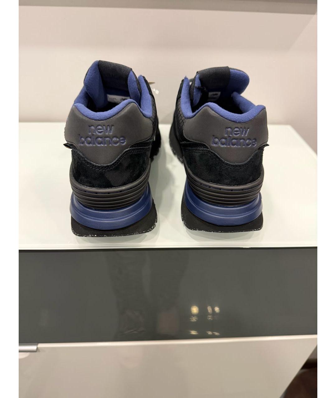 NEW BALANCE Черные замшевые низкие кроссовки / кеды, фото 4