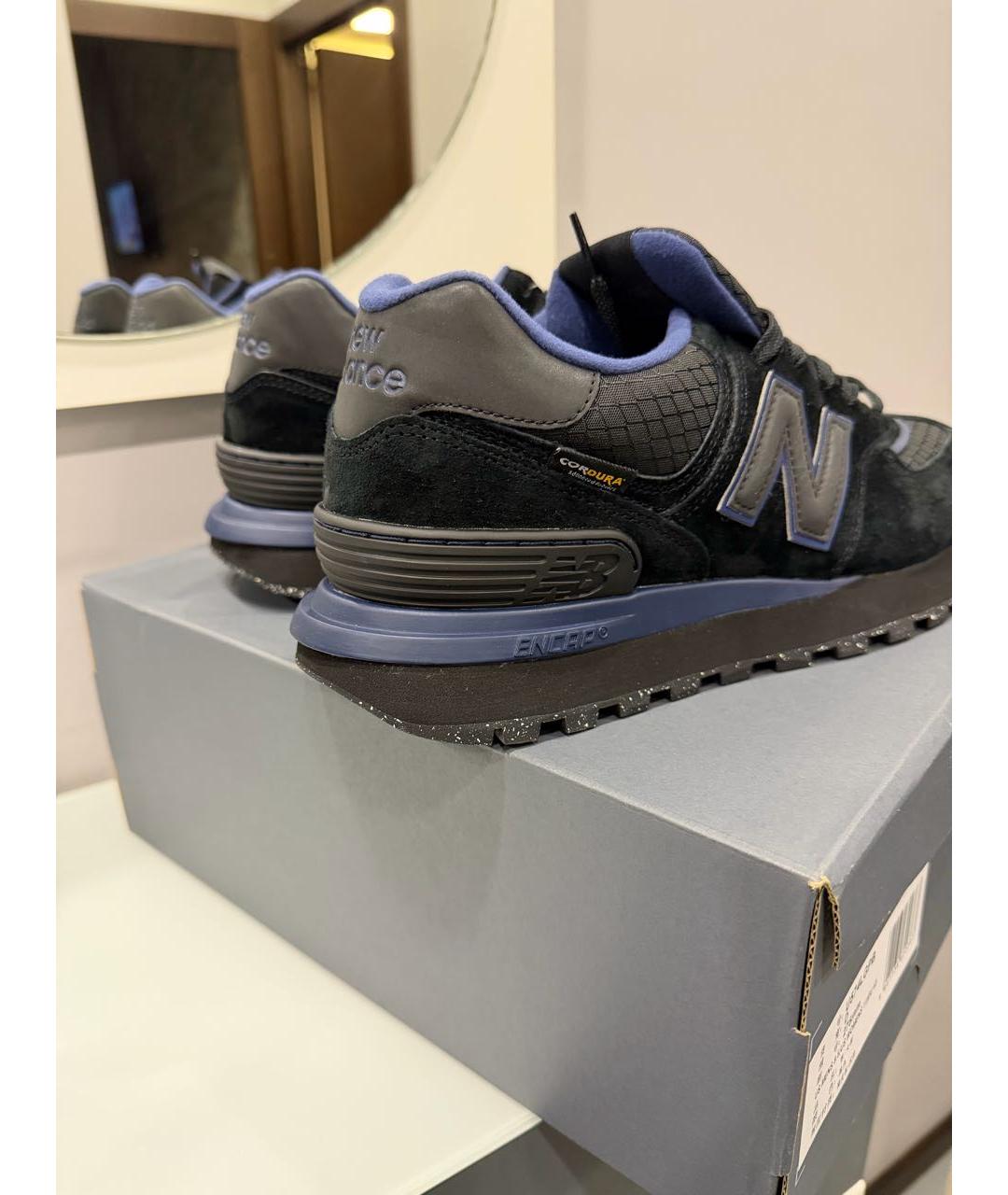 NEW BALANCE Черные замшевые низкие кроссовки / кеды, фото 6