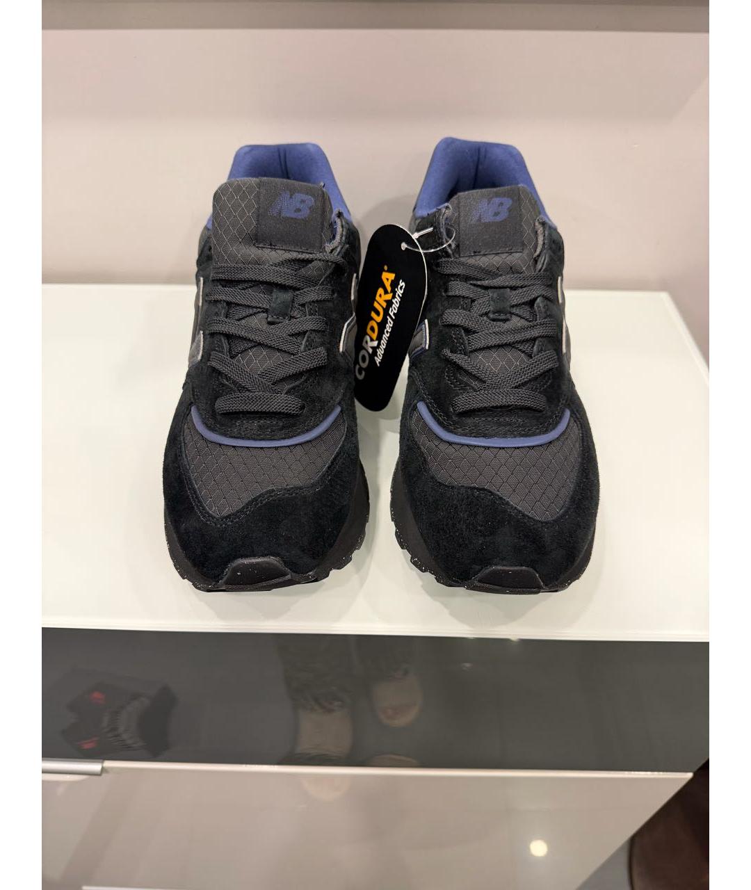 NEW BALANCE Черные замшевые низкие кроссовки / кеды, фото 2