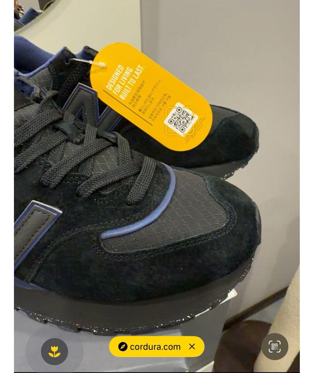 NEW BALANCE Черные замшевые низкие кроссовки / кеды, фото 8