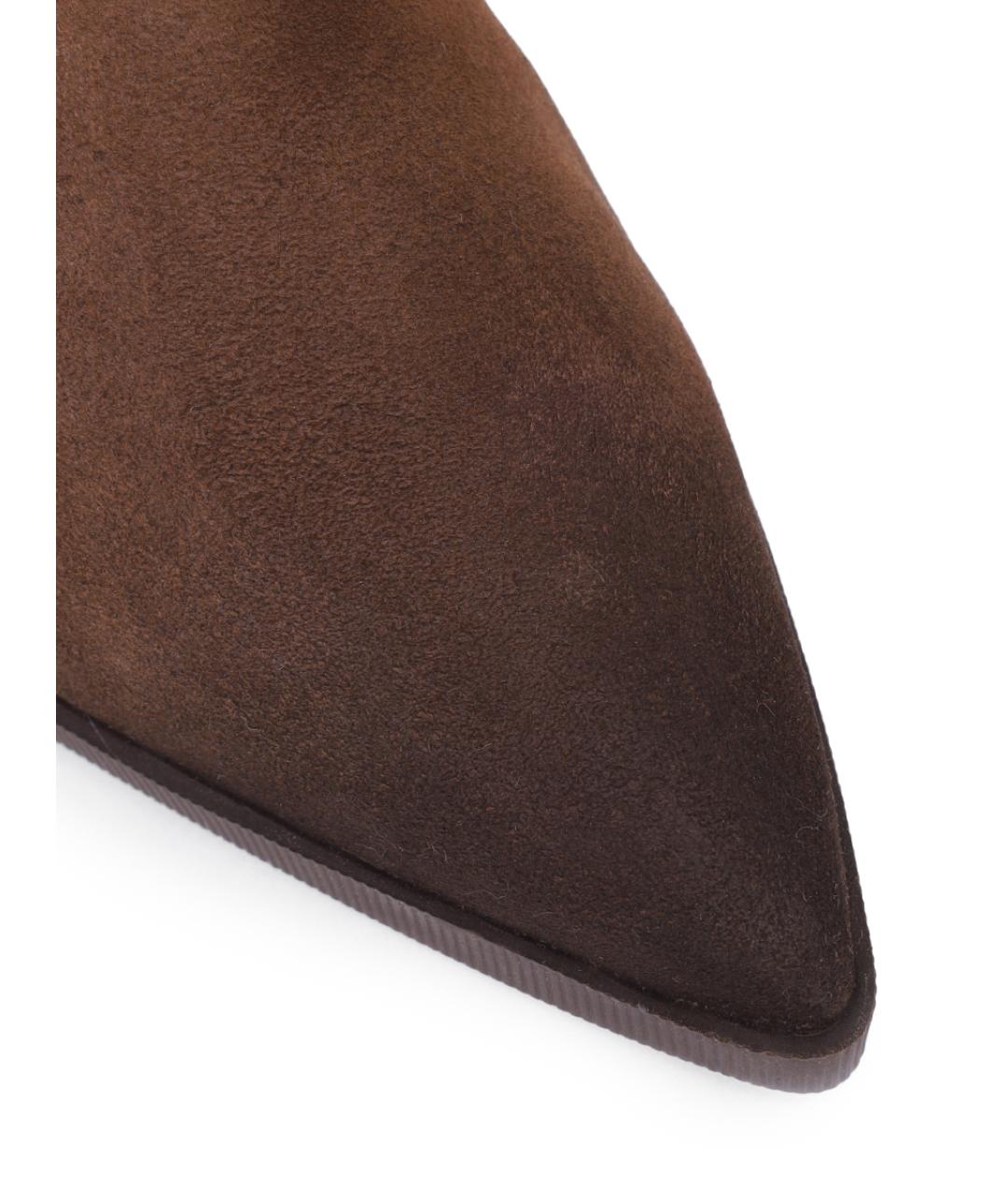 SANTONI Коричневые замшевые ботильоны, фото 5