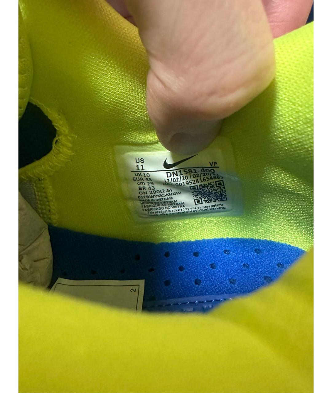 NIKE Синие синтетические низкие кроссовки / кеды, фото 6