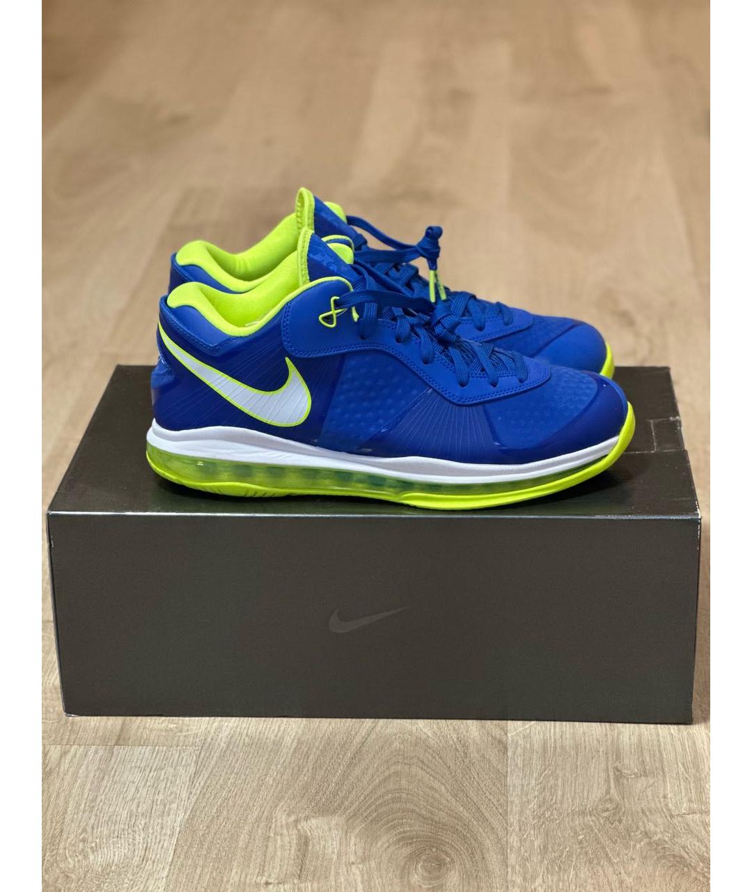 NIKE Синие синтетические низкие кроссовки / кеды, фото 7