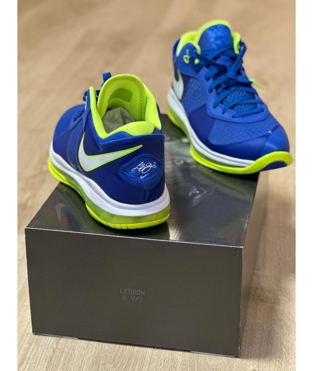 NIKE Синие синтетические низкие кроссовки / кеды, фото 4