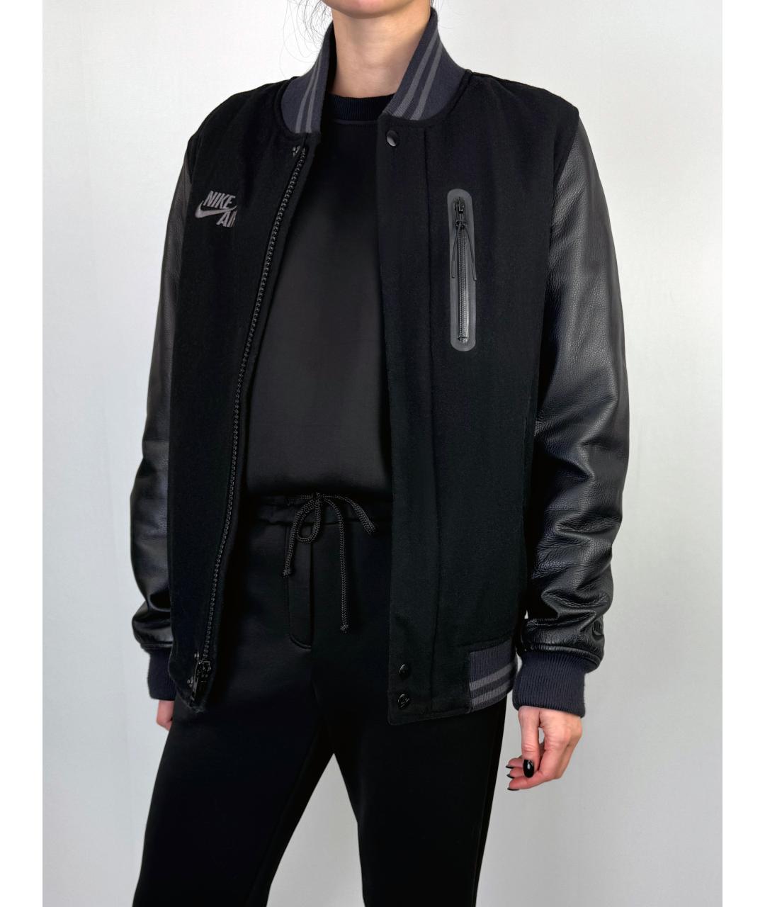 NIKE Черная шерстяная куртка, фото 2