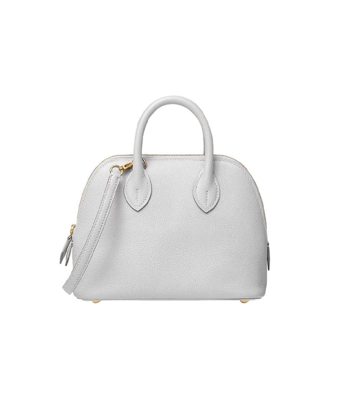 HERMES Белая кожаная сумка через плечо, фото 5