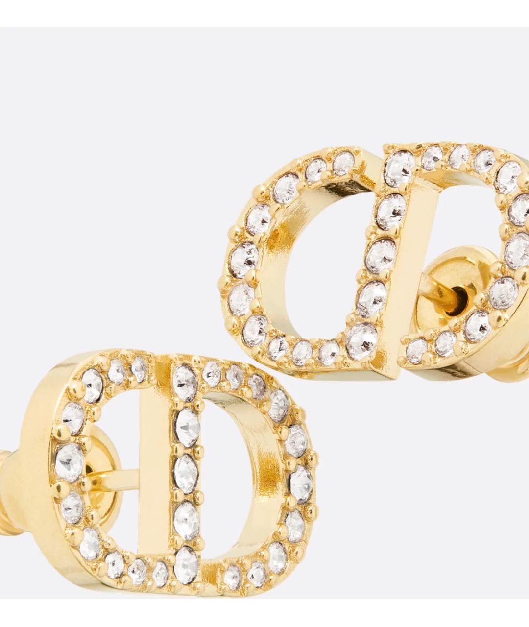 CHRISTIAN DIOR Золотые металлические серьги, фото 4