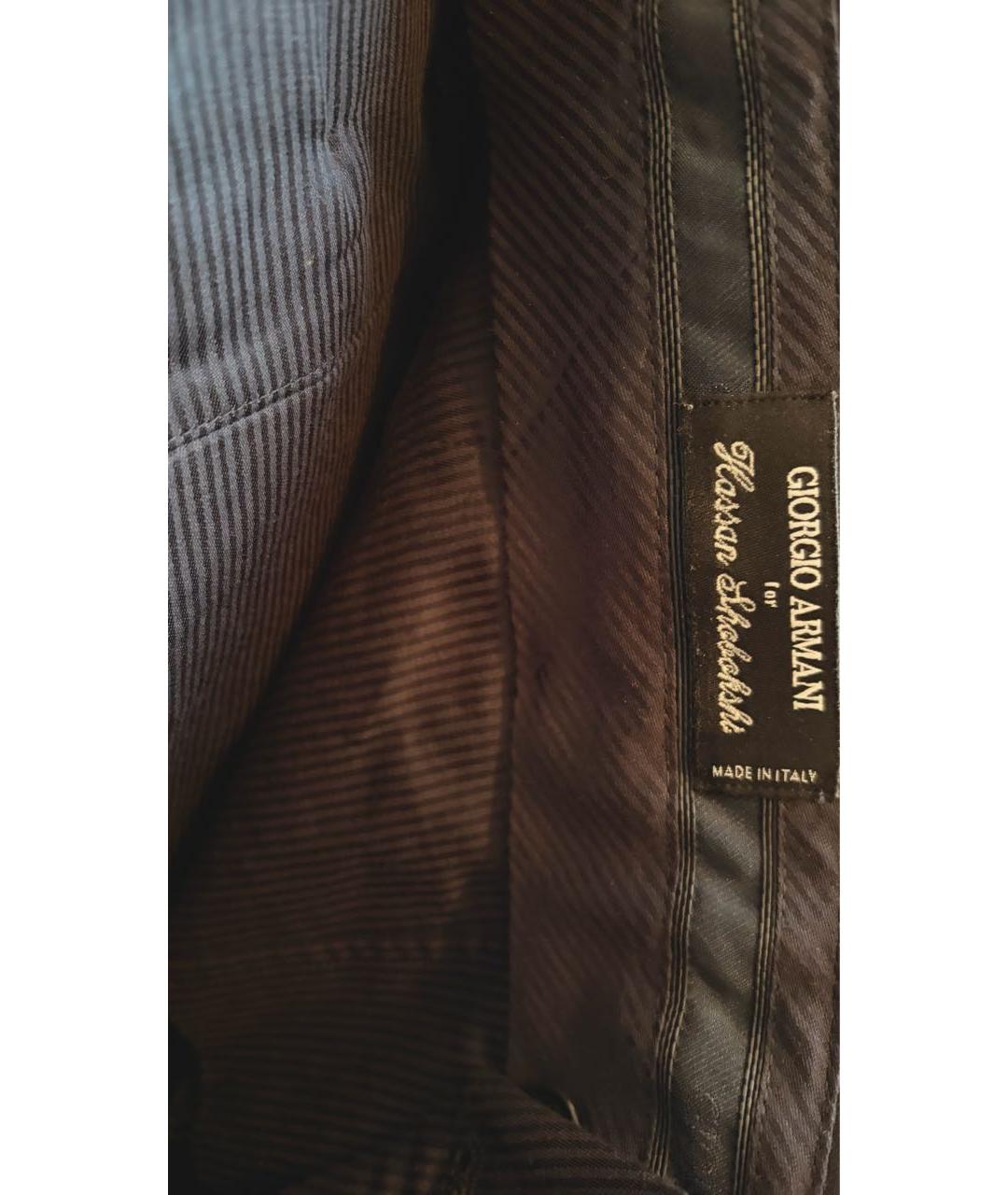 GIORGIO ARMANI Черные шерстяные классические брюки, фото 4