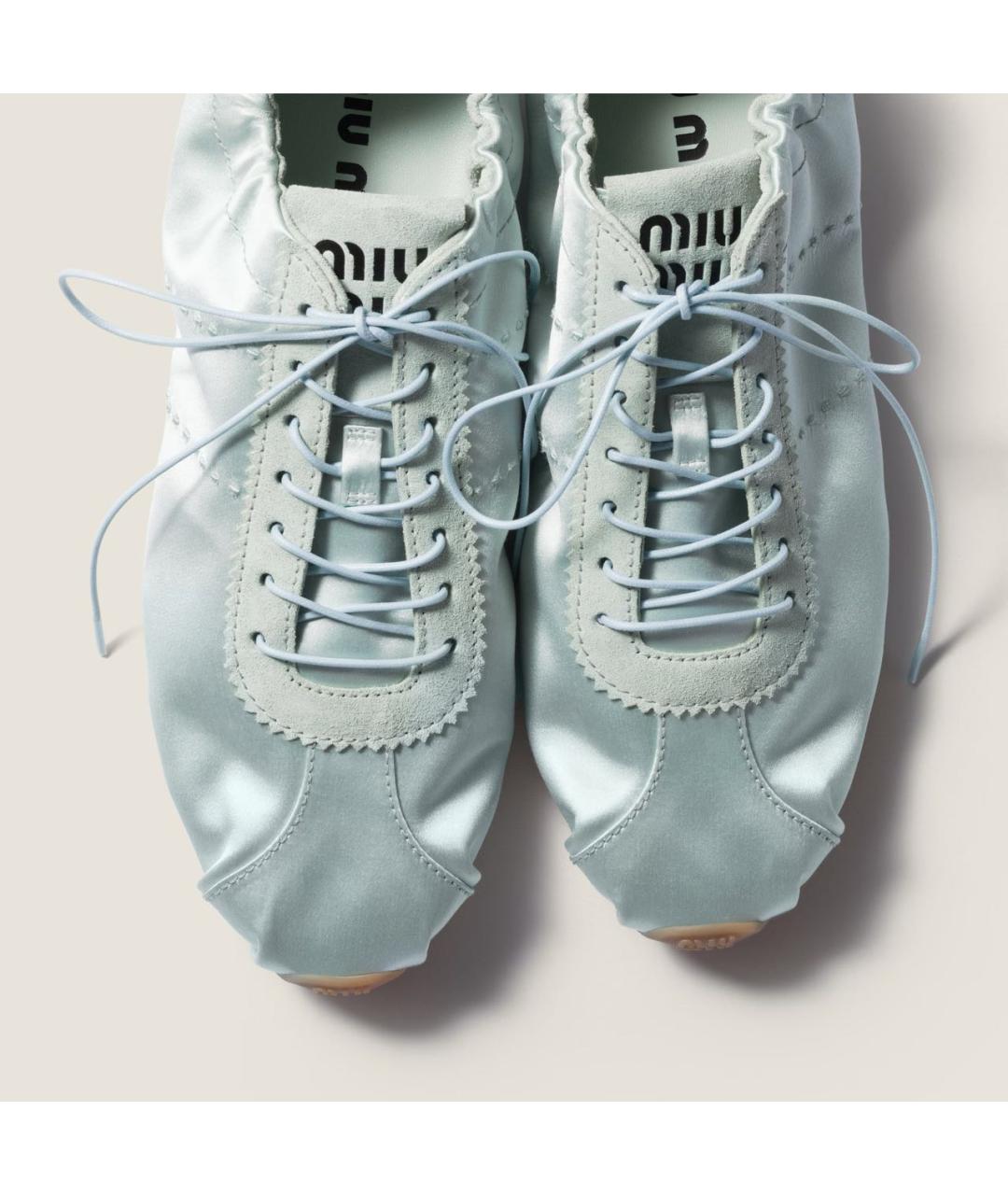 MIU MIU Бирюзовые кроссовки, фото 3