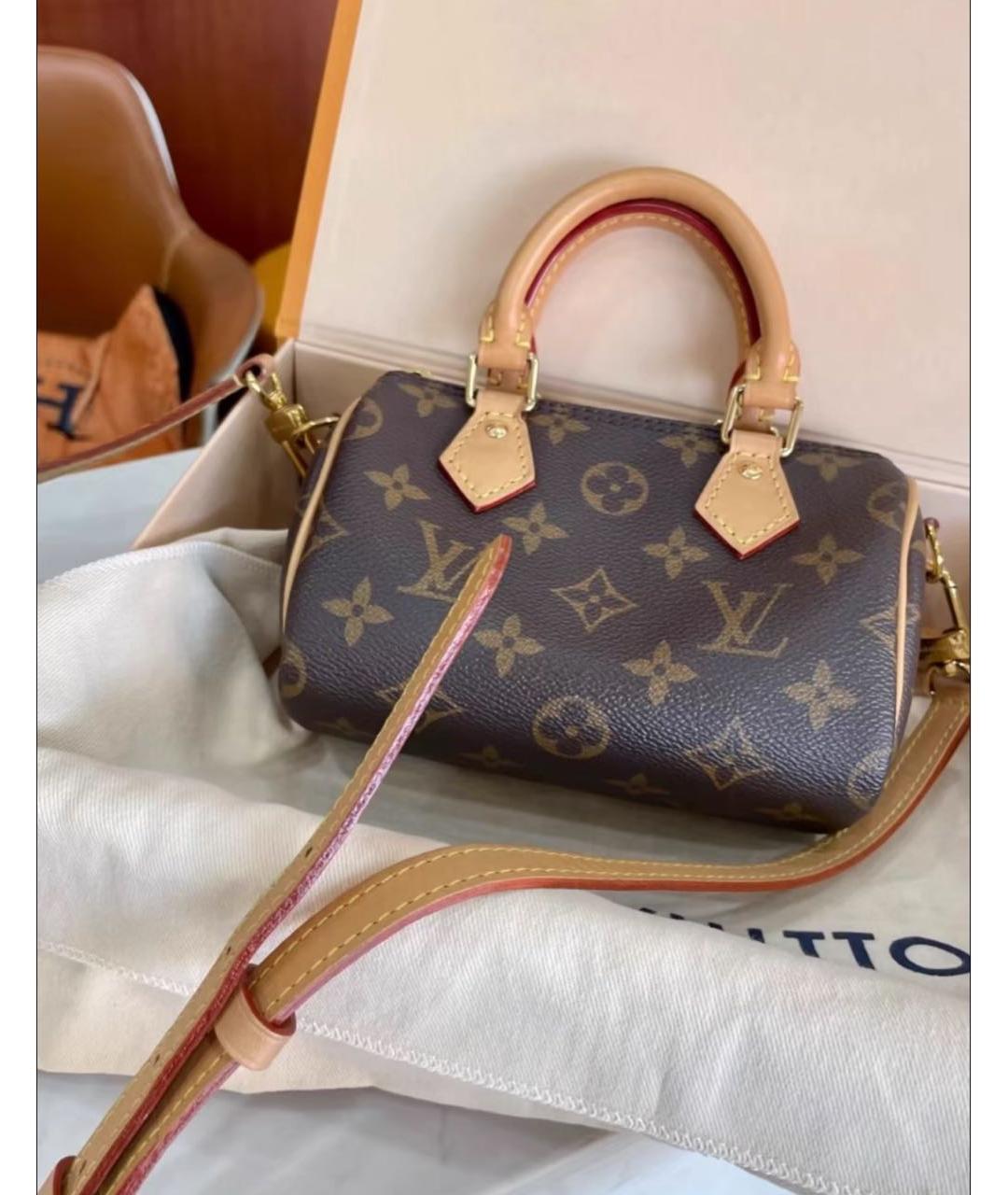 LOUIS VUITTON Коричневая сумка с короткими ручками, фото 2