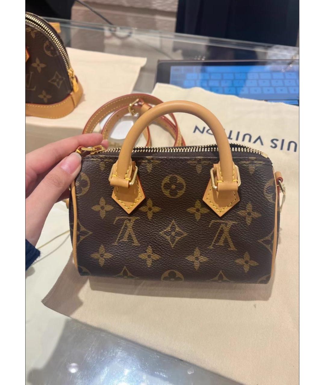 LOUIS VUITTON Коричневая сумка с короткими ручками, фото 3