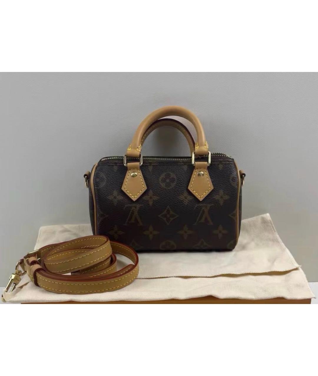 LOUIS VUITTON Коричневая сумка с короткими ручками, фото 4