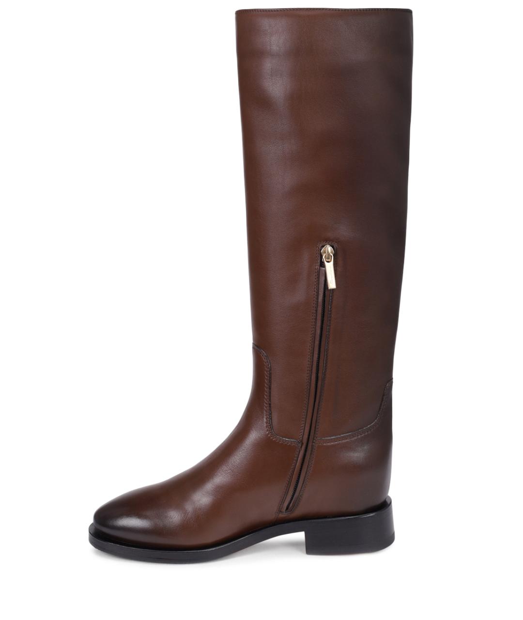 SANTONI Коричневые кожаные сапоги, фото 3