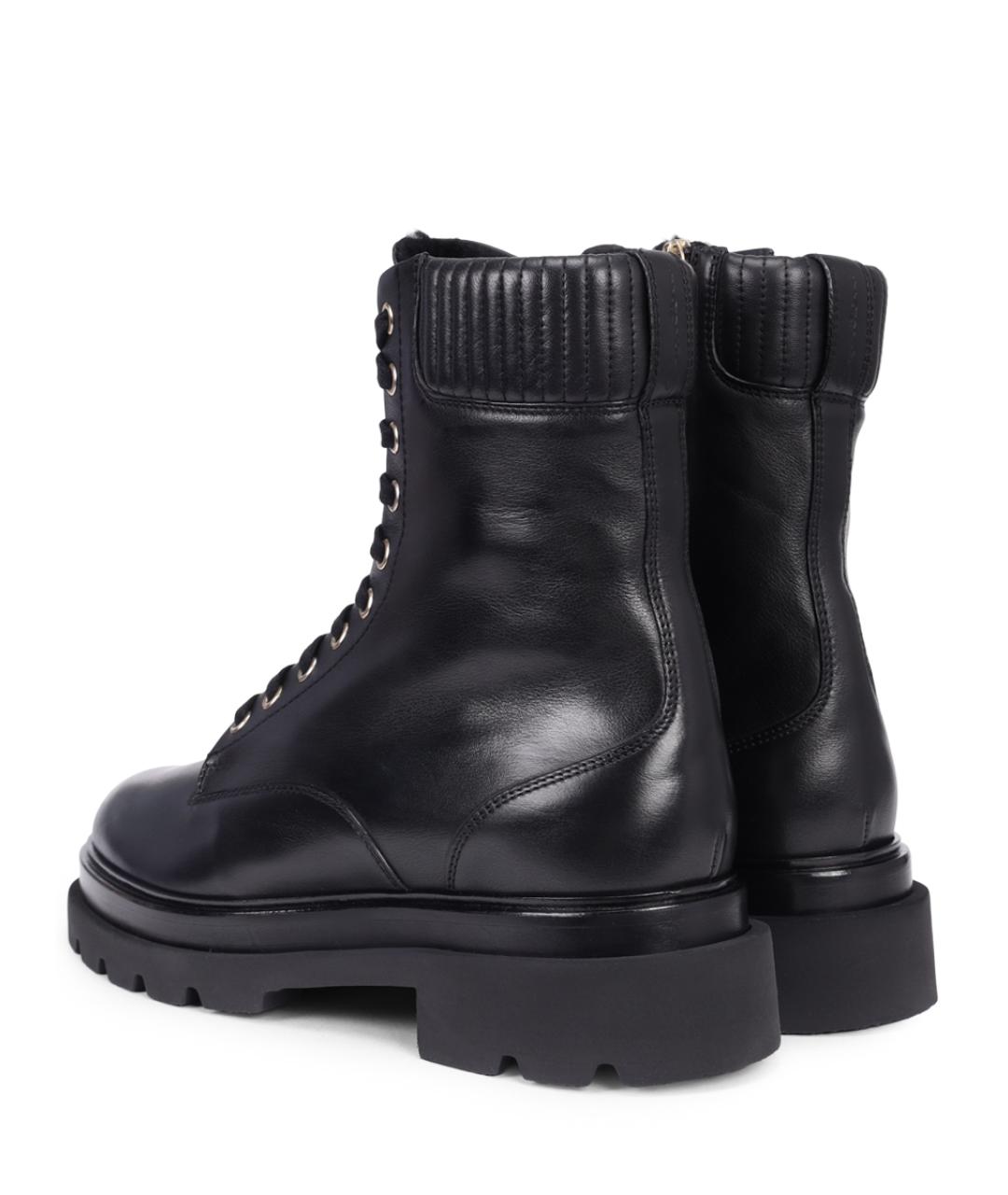 SANTONI Черные кожаные ботинки, фото 4