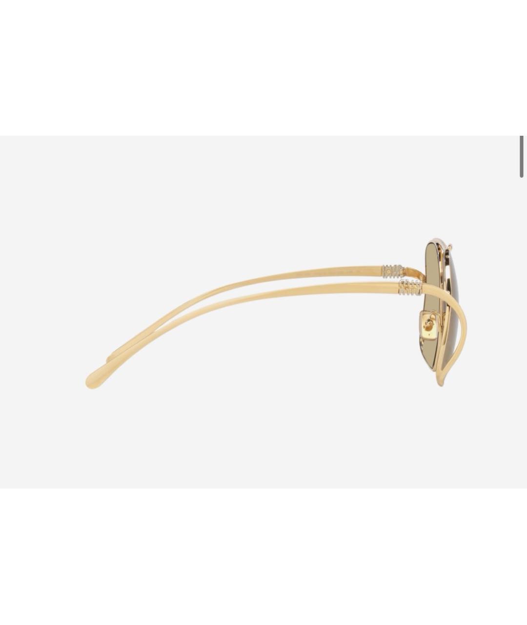 MIU MIU Желтые металлические солнцезащитные очки, фото 3