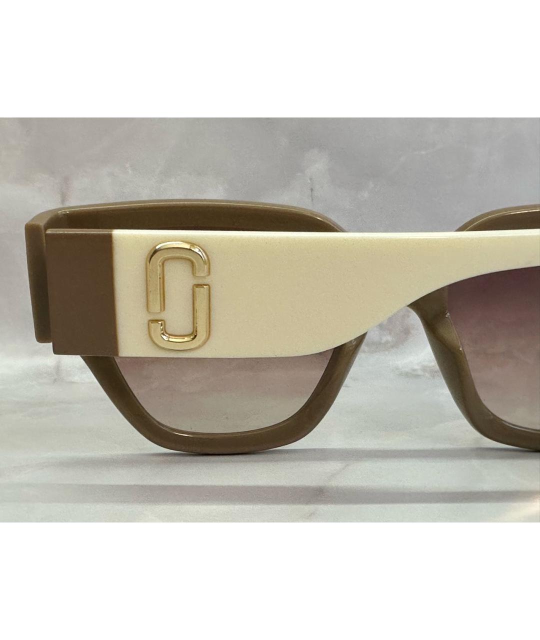 MARC JACOBS Бежевые пластиковые солнцезащитные очки, фото 5