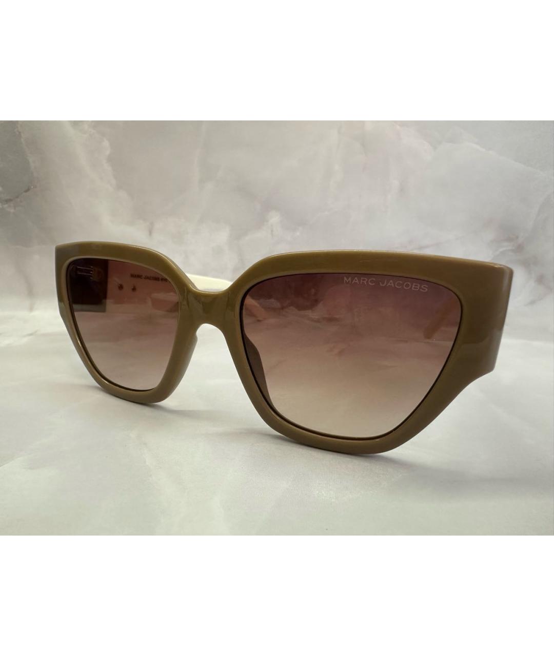 MARC JACOBS Бежевые пластиковые солнцезащитные очки, фото 2