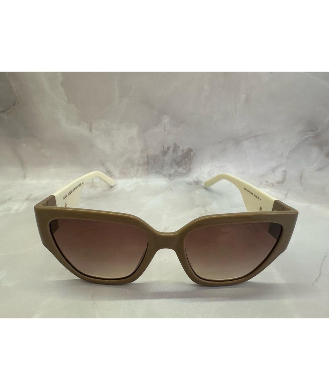 MARC JACOBS Бежевые пластиковые солнцезащитные очки, фото 7