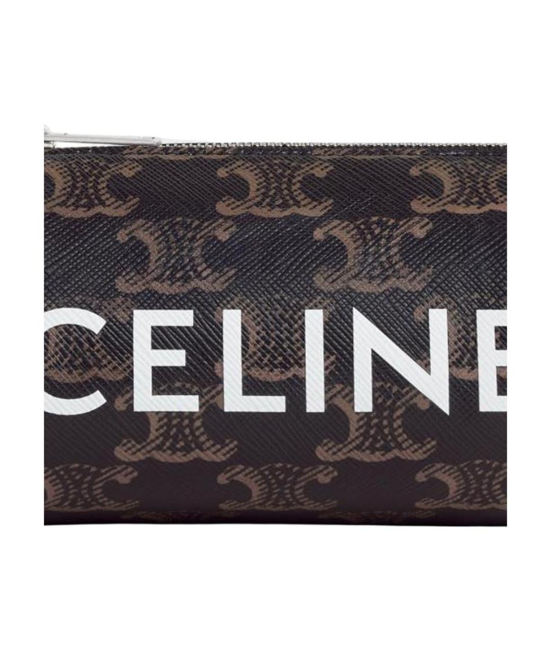 CELINE Коричневый кошелек, фото 4