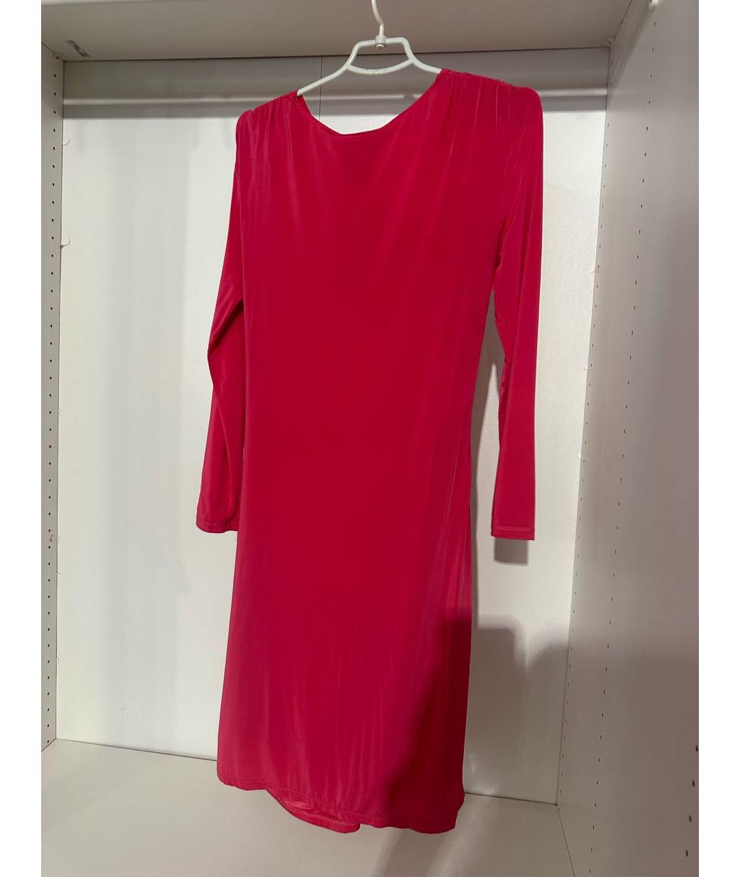 CAVALLI CLASS Коралловое вискозное коктейльное платье, фото 3