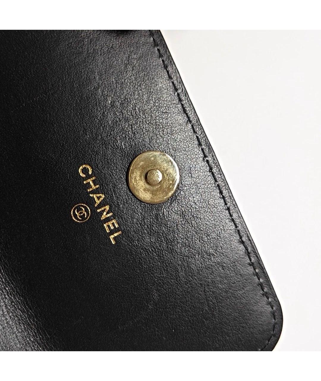 CHANEL Черная кожаная сумка через плечо, фото 6