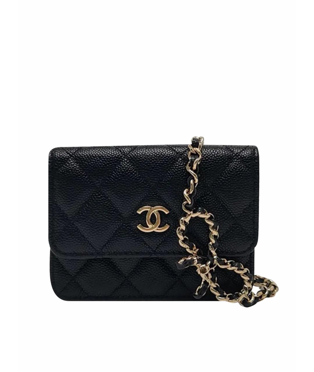 CHANEL Черная кожаная сумка через плечо, фото 1