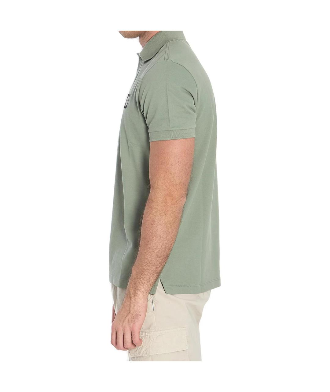 STONE ISLAND Зеленые поло с коротким рукавом, фото 4