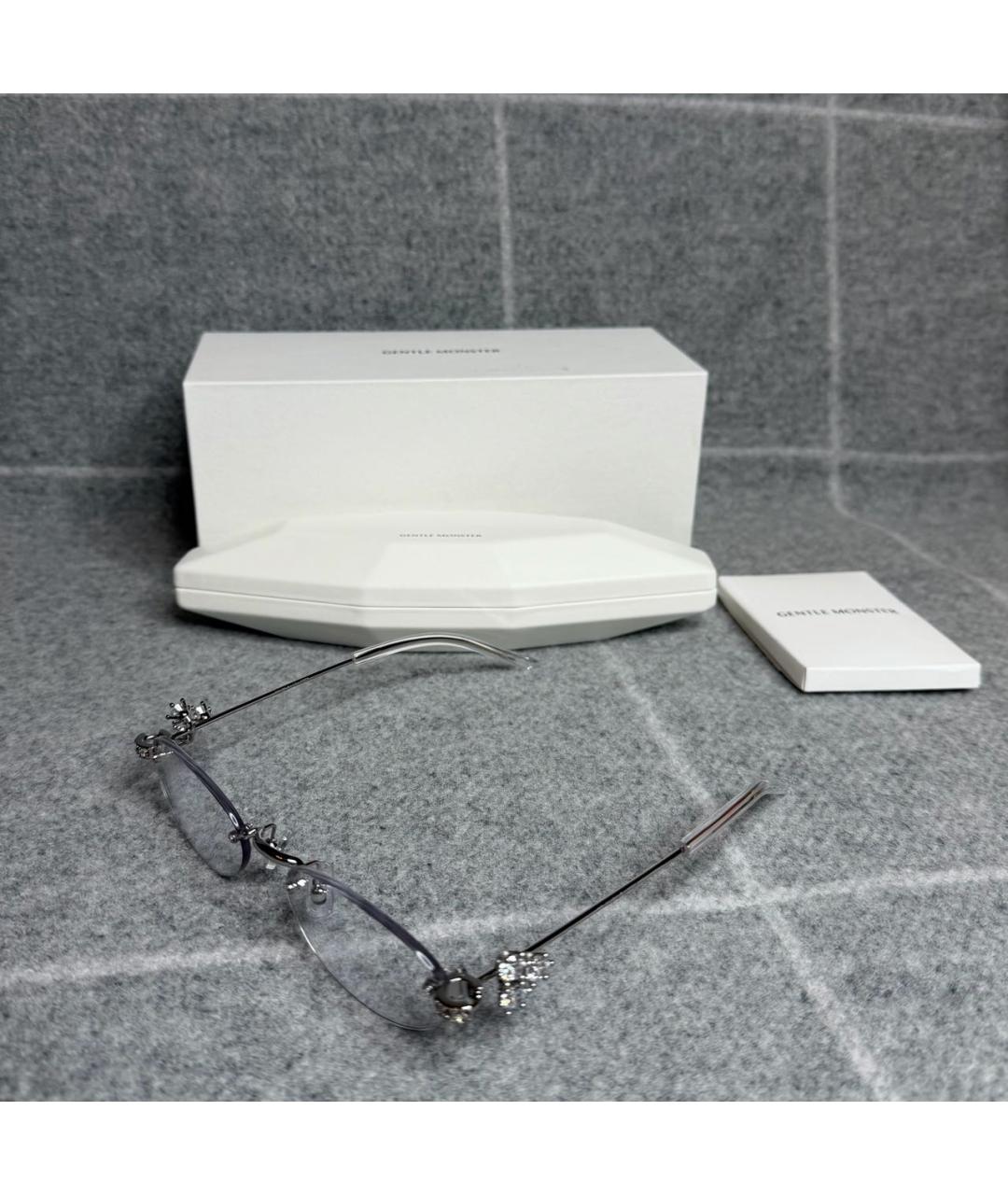 GENTLE MONSTER Серебряные металлические солнцезащитные очки, фото 3