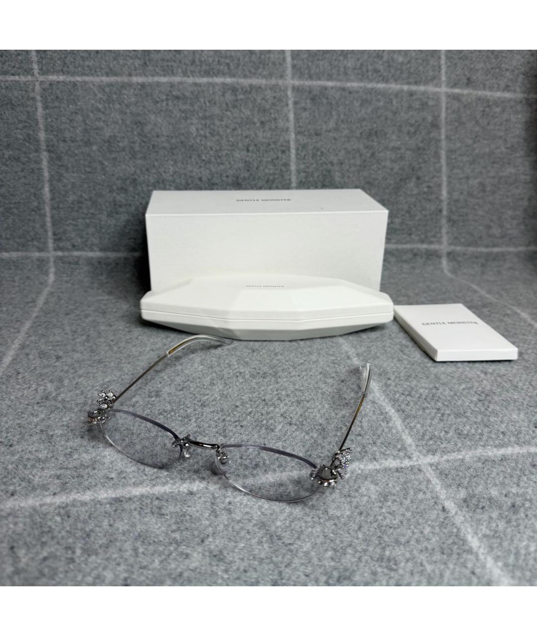 GENTLE MONSTER Серебряные металлические солнцезащитные очки, фото 2