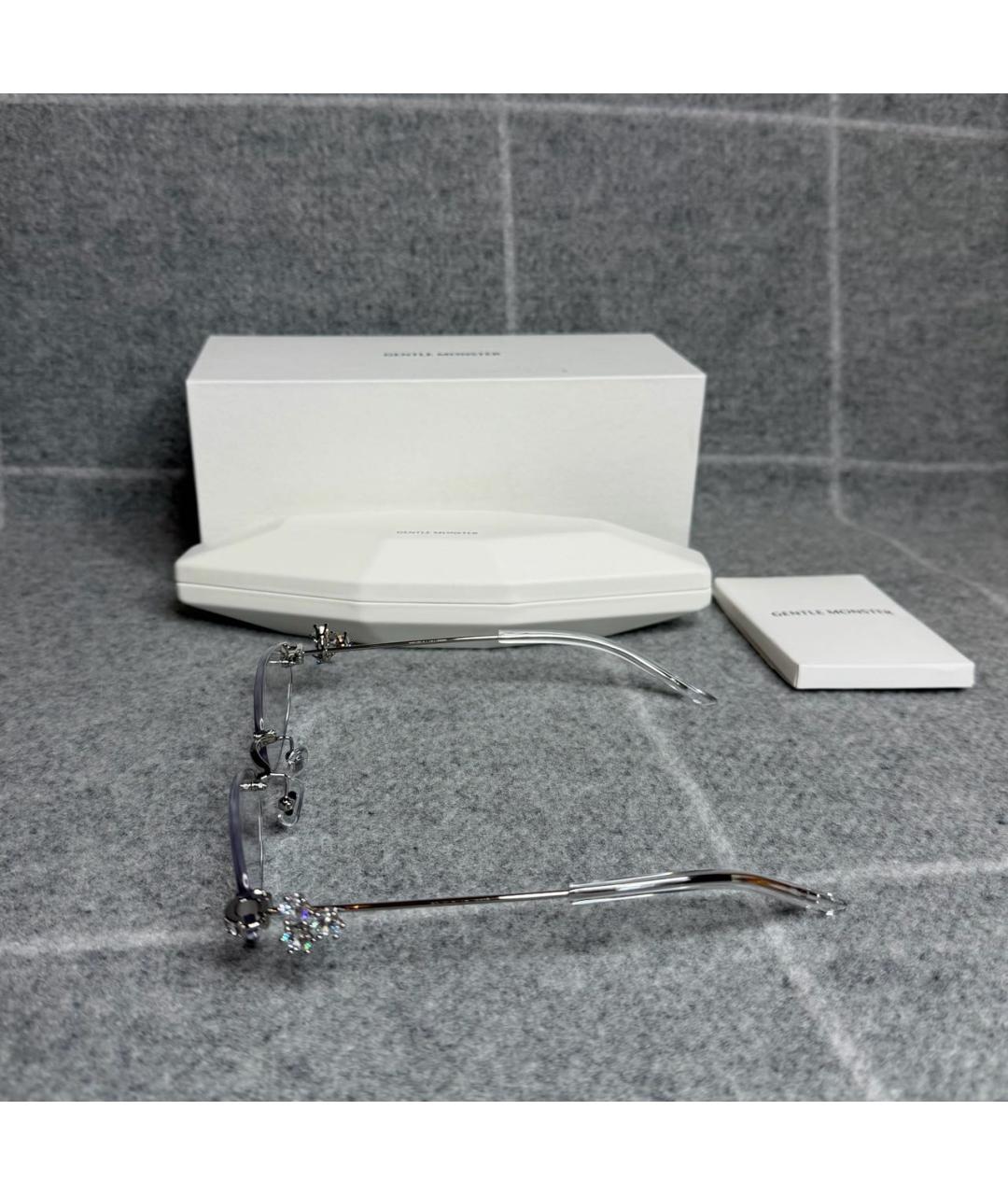 GENTLE MONSTER Серебряные металлические солнцезащитные очки, фото 4