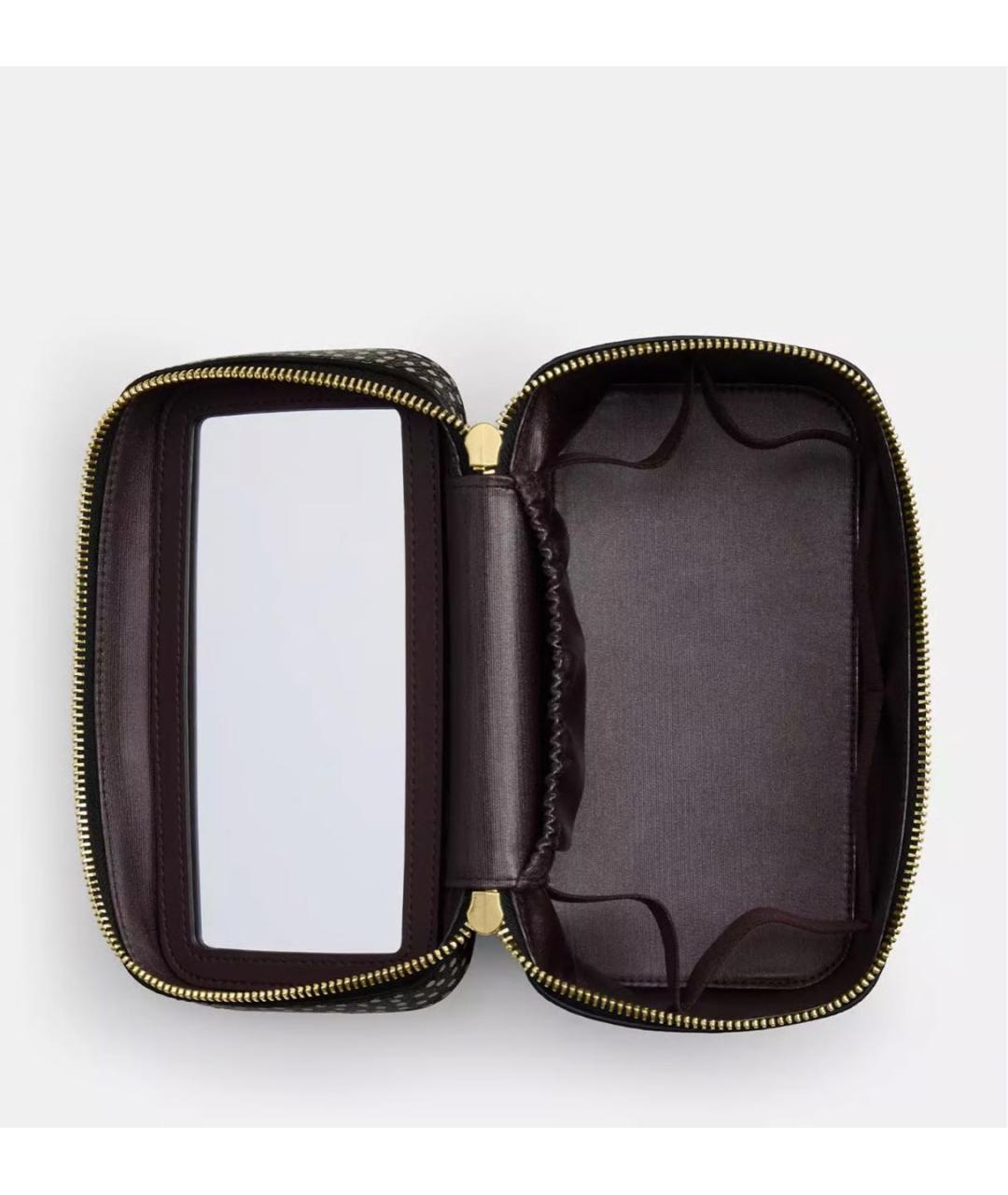 COACH Черная кожаная косметичка, фото 2