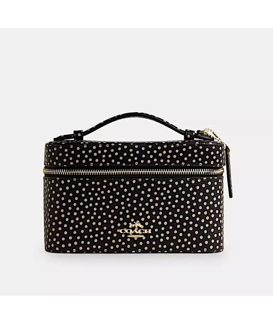 COACH Черная кожаная косметичка, фото 3