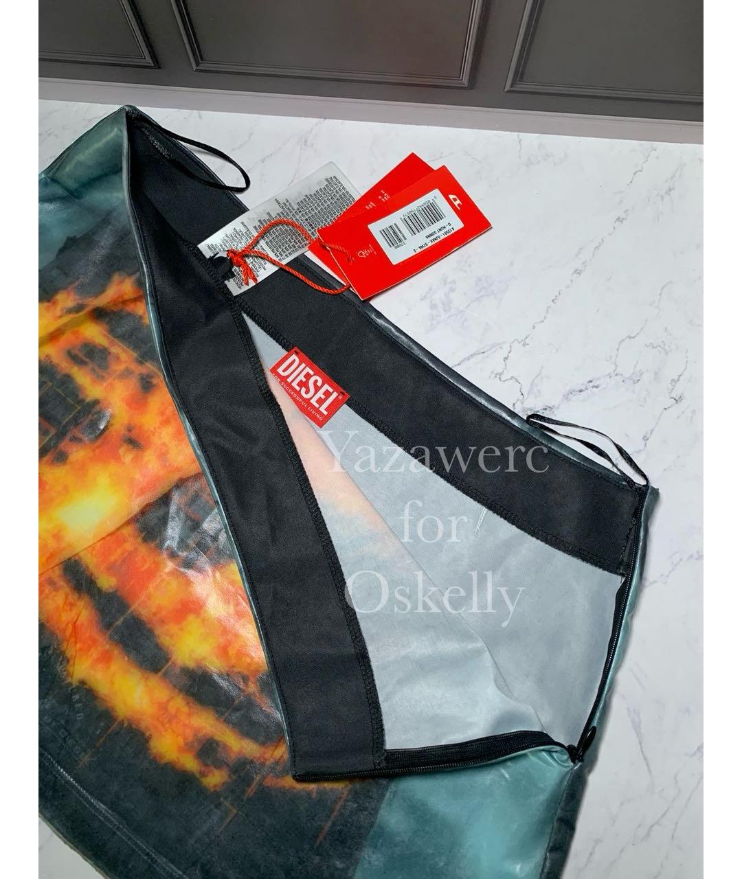 DIESEL Мульти полиэстеровая юбка мини, фото 7