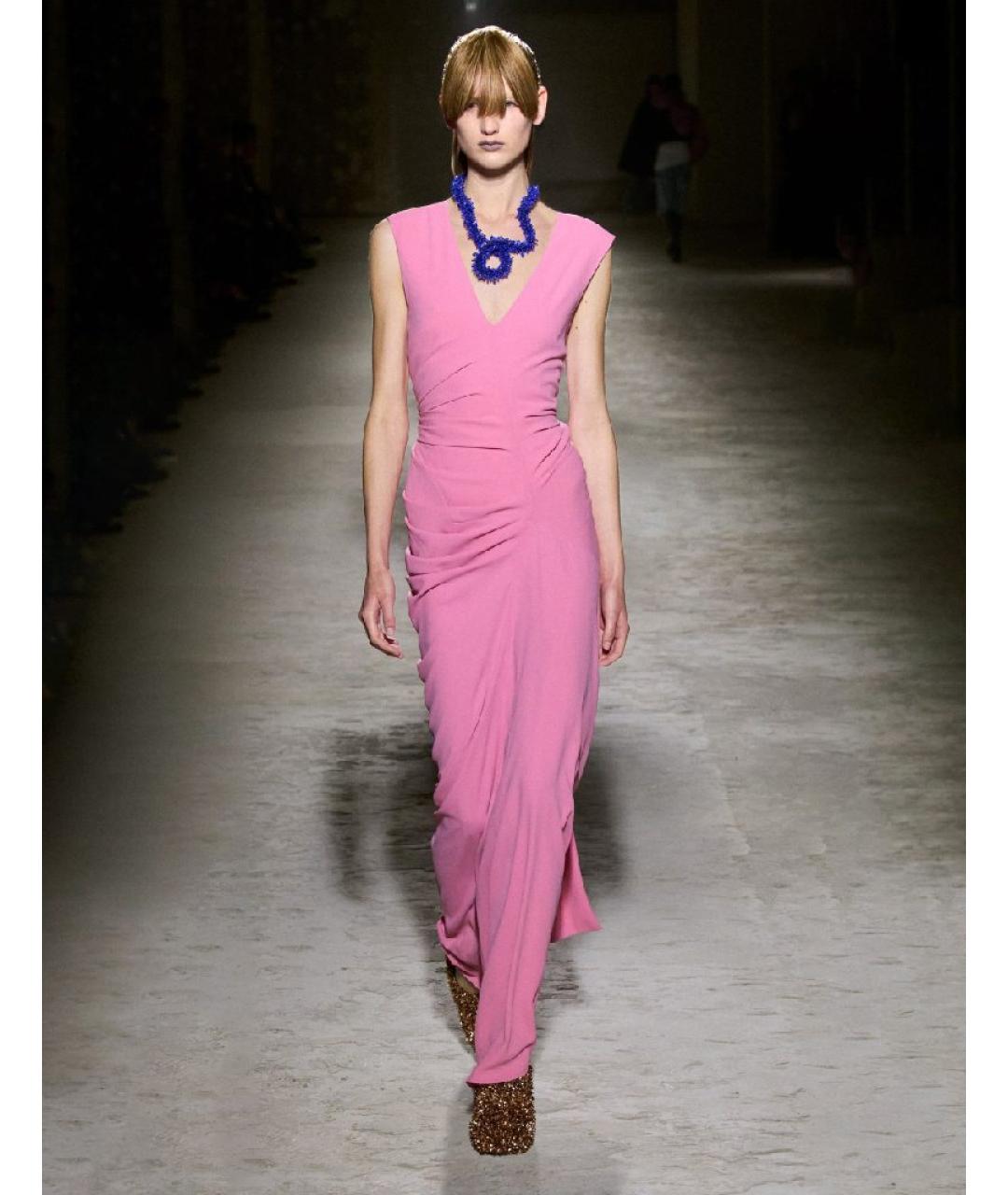 DRIES VAN NOTEN Синее колье из бисера, фото 5