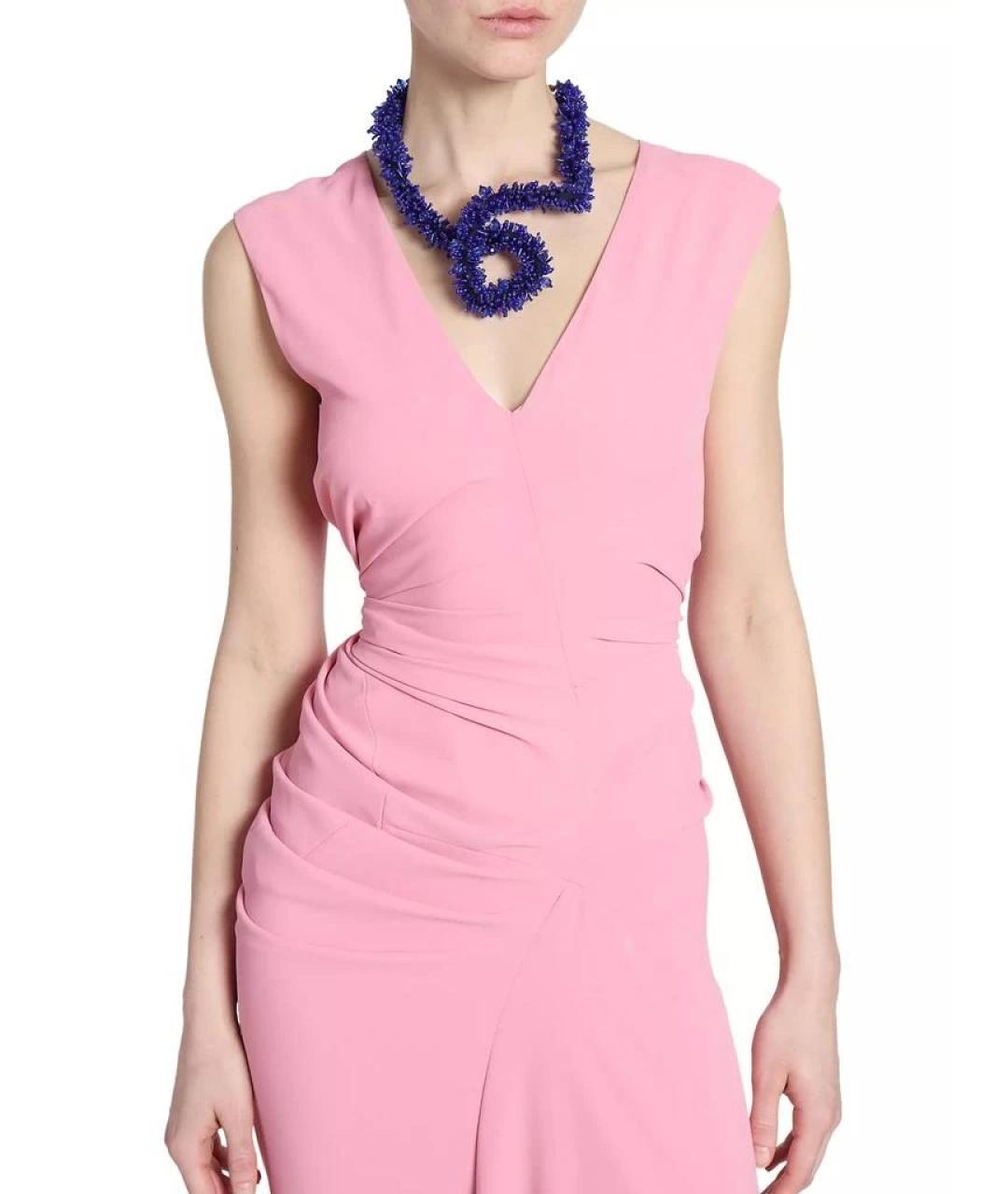 DRIES VAN NOTEN Синее колье из бисера, фото 6