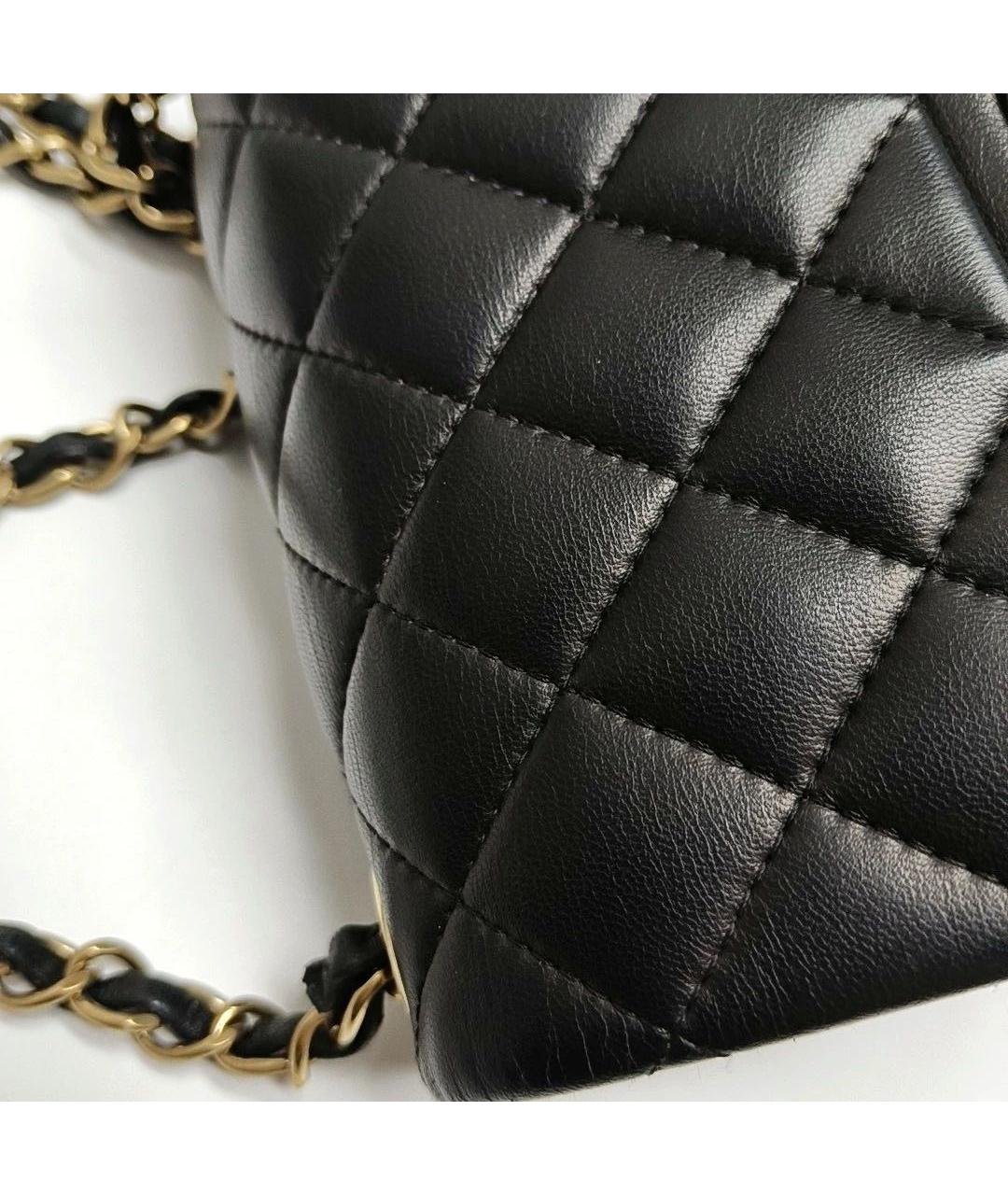 CHANEL Черная кожаная сумка тоут, фото 7