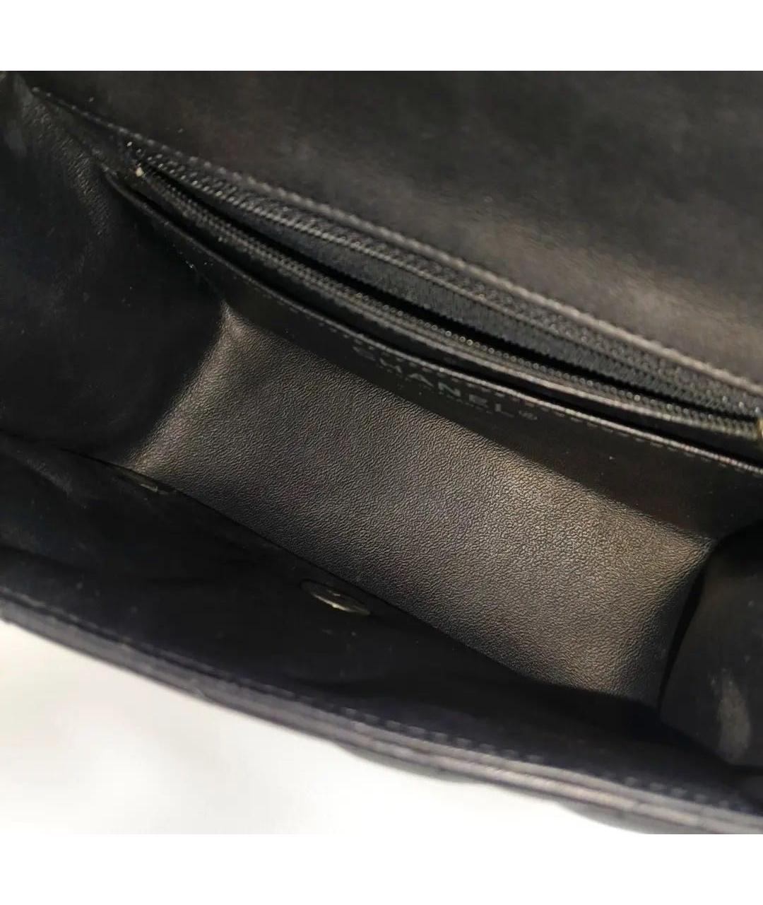CHANEL Черная кожаная сумка тоут, фото 6