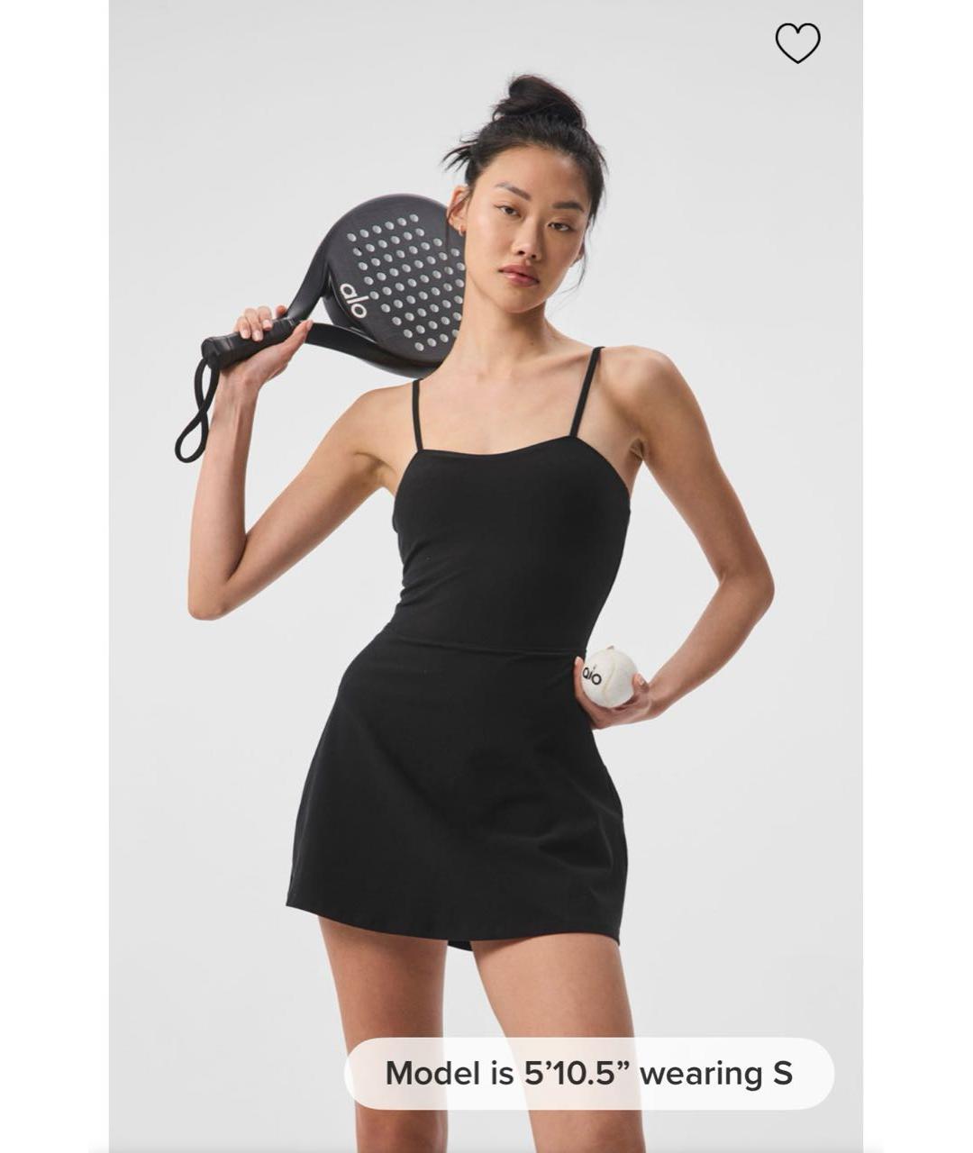 ALO YOGA Черное полиэстеровое платье, фото 3