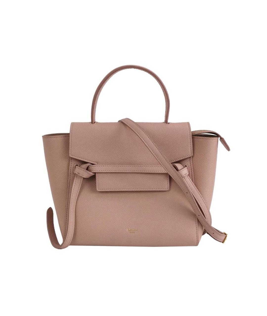 CELINE Розовая кожаная сумка через плечо, фото 1