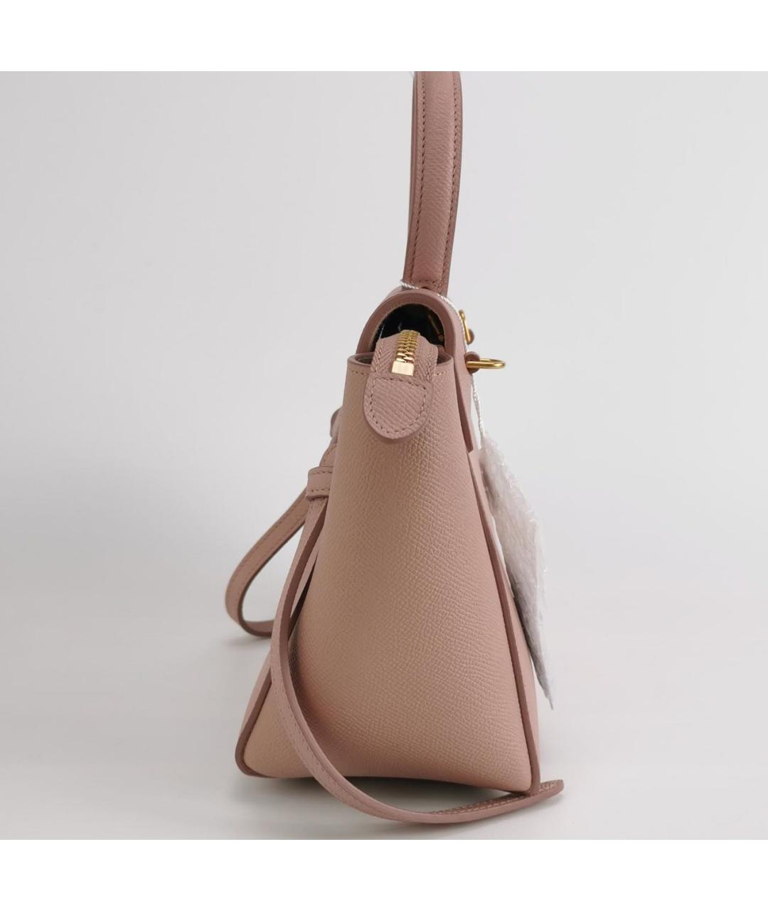 CELINE Розовая кожаная сумка через плечо, фото 2
