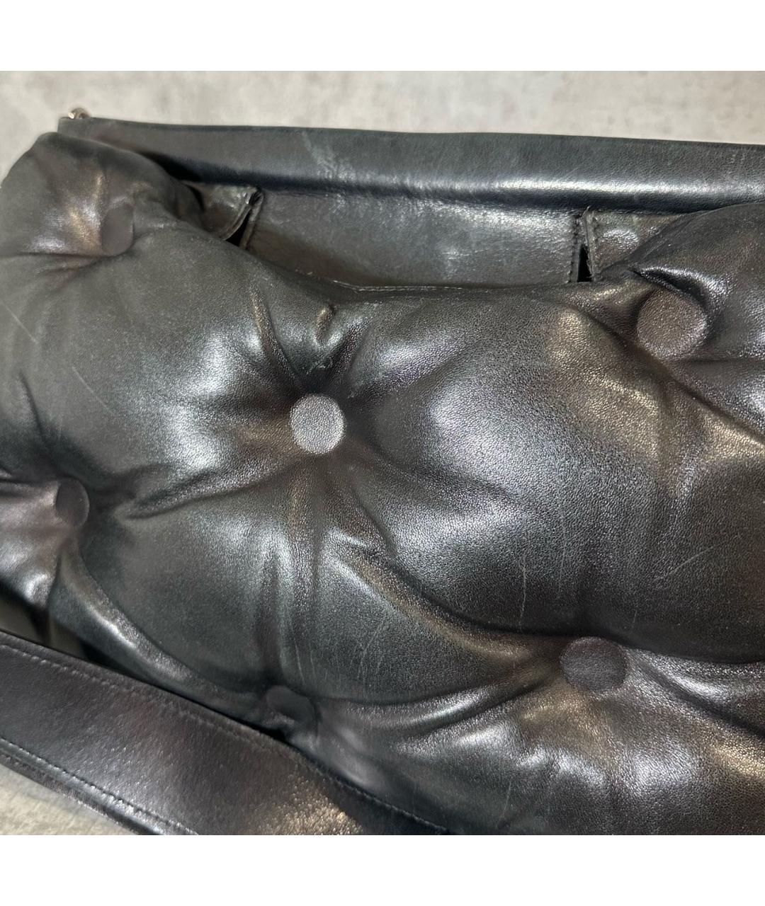 MAISON MARGIELA Черная кожаная сумка через плечо, фото 3